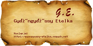 Gyöngyössy Etelka névjegykártya