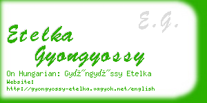 etelka gyongyossy business card
